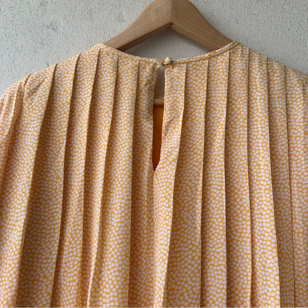 Yellow Pleated Women's Top - Picture 6 of 10